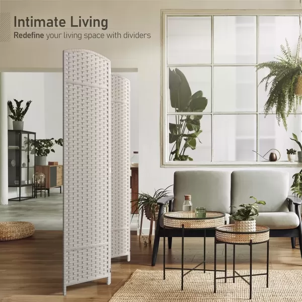 imageSorbus 6 Panel Room Divider 6 ft Tall  Privacy Screen Extra Wide Double Hinged Panels Mesh HandWoven Design Partition Room Dividers and Folding Privacy Screens Wall Divider for Room SeparationBeige