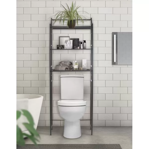 imageSorbus Bathroom Storage Shelf Over Toilet Space Saver Freestanding Shelves for Bath Essentials Planters Books etc