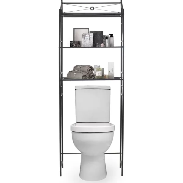 imageSorbus Bathroom Storage Shelf Over Toilet Space Saver Freestanding Shelves for Bath Essentials Planters Books etc