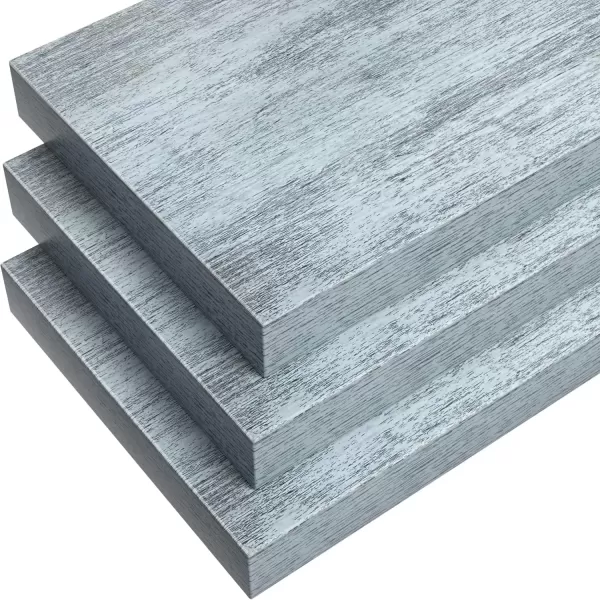 imageSorbus Floating Shelves  2 Pack 24 X 9 Inch Rustic Blue Wall Shelves for Bedroom Kitchen Living Room Bathroom Shelves Home Decor  Extra Long Floating Shelf for Trophy Books Frames Toilet PaperBlue