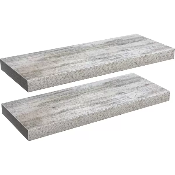 imageSorbus Floating Shelves  2 Pack 24 X 9 Inch Rustic Blue Wall Shelves for Bedroom Kitchen Living Room Bathroom Shelves Home Decor  Extra Long Floating Shelf for Trophy Books Frames Toilet PaperRustic