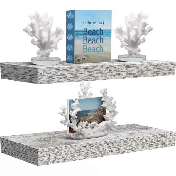 imageSorbus Floating Shelves  2 Pack 24 X 9 Inch Rustic Blue Wall Shelves for Bedroom Kitchen Living Room Bathroom Shelves Home Decor  Extra Long Floating Shelf for Trophy Books Frames Toilet PaperRustic
