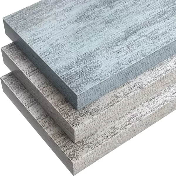 imageSorbus Floating Shelves  2 Pack 24 X 9 Inch Rustic Blue Wall Shelves for Bedroom Kitchen Living Room Bathroom Shelves Home Decor  Extra Long Floating Shelf for Trophy Books Frames Toilet PaperBlueRustic