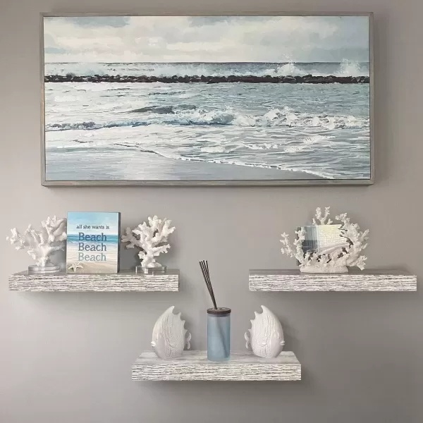 imageSorbus Floating Shelves  2 Pack 24 X 9 Inch Rustic Blue Wall Shelves for Bedroom Kitchen Living Room Bathroom Shelves Home Decor  Extra Long Floating Shelf for Trophy Books Frames Toilet PaperRustic