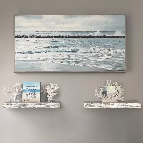 imageSorbus Floating Shelves  2 Pack 24 X 9 Inch Rustic Blue Wall Shelves for Bedroom Kitchen Living Room Bathroom Shelves Home Decor  Extra Long Floating Shelf for Trophy Books Frames Toilet PaperRustic