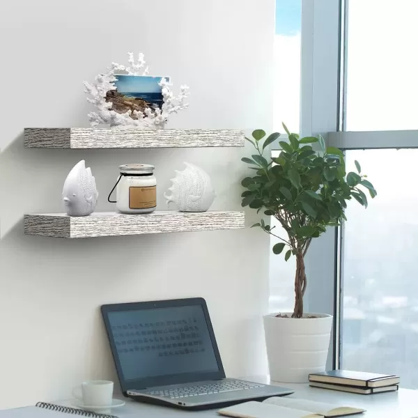 imageSorbus Floating Shelves  2 Pack 24 X 9 Inch Rustic Blue Wall Shelves for Bedroom Kitchen Living Room Bathroom Shelves Home Decor  Extra Long Floating Shelf for Trophy Books Frames Toilet PaperRustic