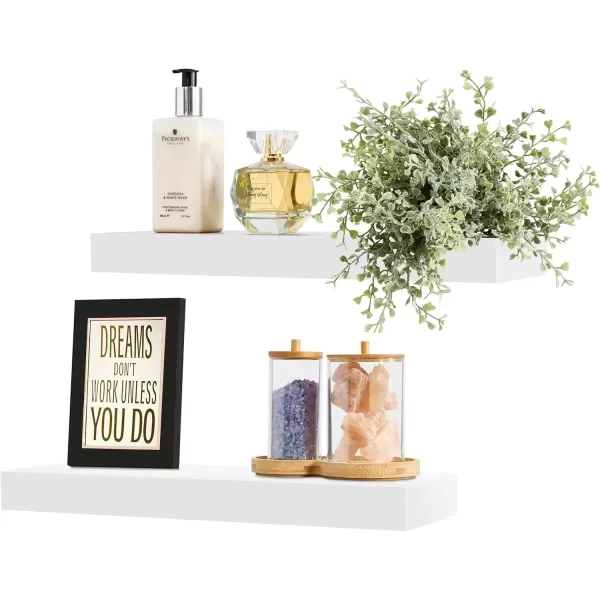 imageSorbus Floating Shelves for Wall Bathroom Shelves Wall Mounted for Kitchen Bedroom Bathroom Storage Over Toilet Hanging Book Shelf for Wall Home Decor Living Room Grey 3 PackWhite