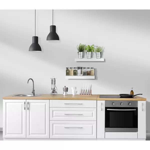 imageSorbus Floating Shelves for Wall Bathroom Shelves Wall Mounted for Kitchen Bedroom Bathroom Storage Over Toilet Hanging Book Shelf for Wall Home Decor Living Room Grey 3 PackWhite