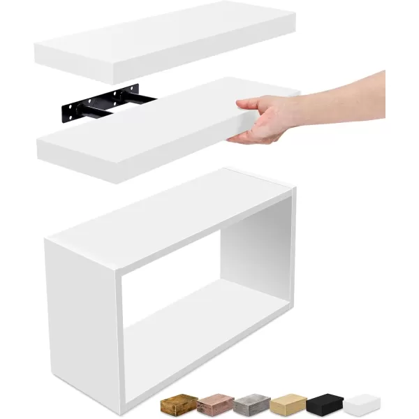 imageSorbus Floating Shelves for Wall Bathroom Shelves Wall Mounted for Kitchen Bedroom Bathroom Storage Over Toilet Hanging Book Shelf for Wall Home Decor Living Room Grey 3 PackWhite