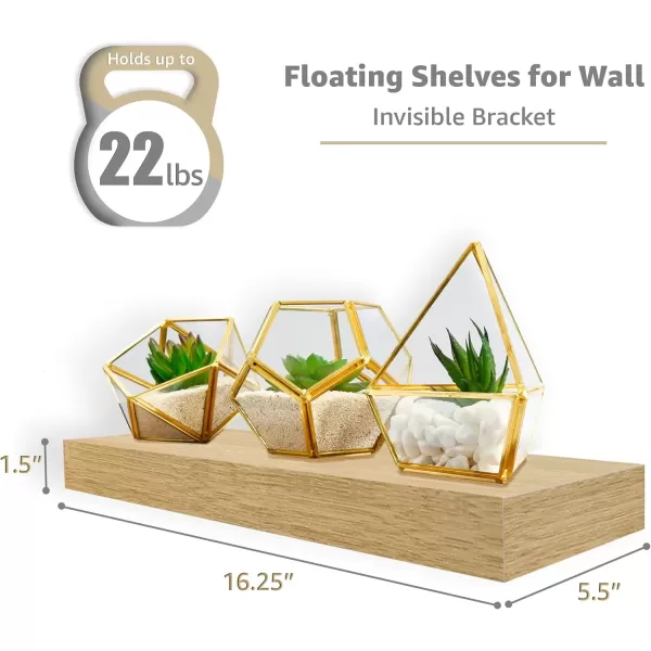 imageSorbus Floating Shelves for Wall Bathroom Shelves Wall Mounted for Kitchen Bedroom Bathroom Storage Over Toilet Hanging Book Shelf for Wall Home Decor Living Room Grey 3 PackMaple Wood