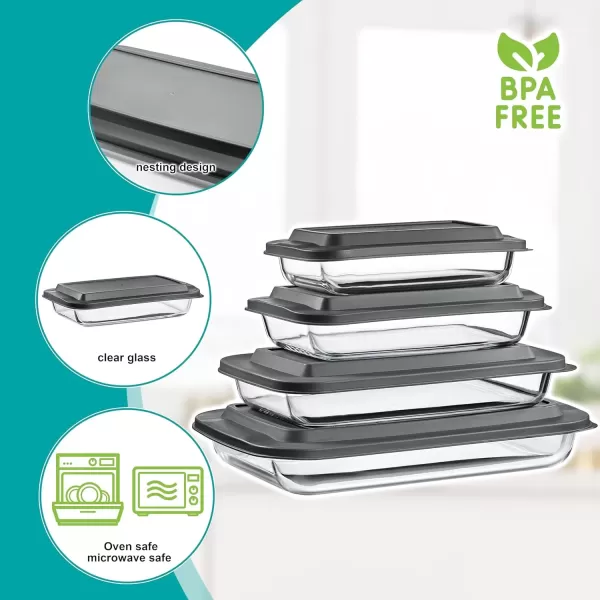 imageSorbus Glass Meal Prep Containers  Premium Dishwasher ampamp Oven Safe Food Storage Set  BPAFree Airtight Glass Lunch Containers  Perfect for Meal Planning Portion Control ampamp Healthy Eating