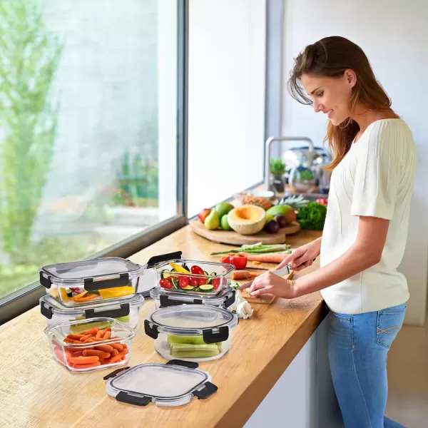 imageSorbus Glass Meal Prep Containers Dishwasher and Oven Safe Reusable Meal Prep Containers Freezer Safe Glass Food Storage Containers with Airtight Lids