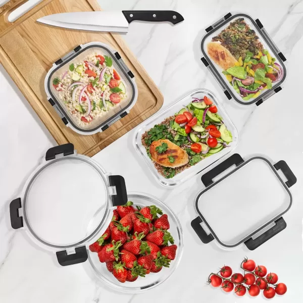 imageSorbus Glass Meal Prep Containers Dishwasher and Oven Safe Reusable Meal Prep Containers Freezer Safe Glass Food Storage Containers with Airtight Lids