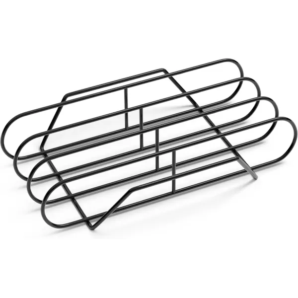 imageSorbus NonStick Rib Rack  Porcelain Coated Steel Roasting Stand  Holds 4 Rib Racks for Grilling ampamp Barbecuing  Perfect BBQ Accessories for Smoker and Grill  Durable and Convenient Design BlackBlack
