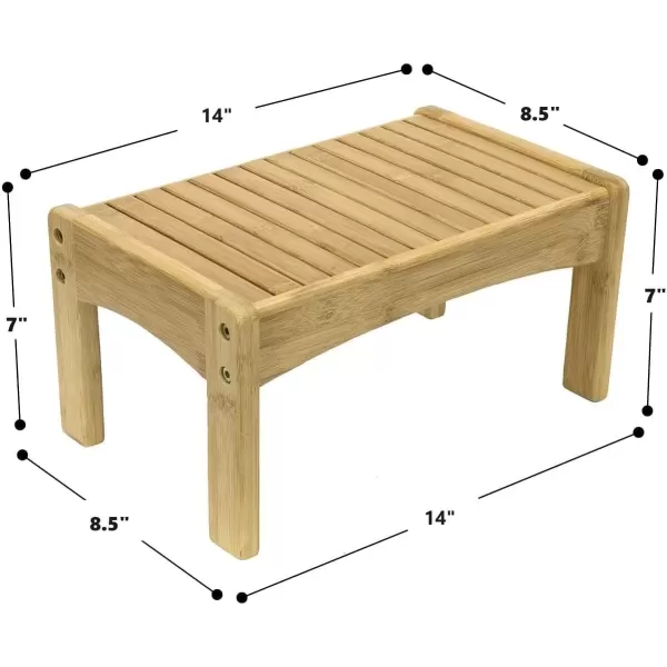 imageSorbus Small Bamboo Step Stool NewImproved Design Great Foot Rest Stool ampamp Potty Training Stool for Kids Toddlers
