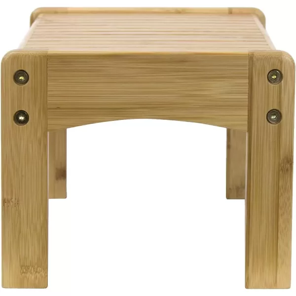 imageSorbus Small Bamboo Step Stool NewImproved Design Great Foot Rest Stool ampamp Potty Training Stool for Kids Toddlers