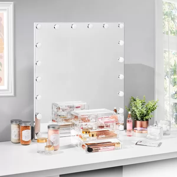 imageSorbus Stackable Acrylic Drawers  1 Clear Storage Drawers for Organizing Make up Palettes Nail Hair Accessories Cosmetics ampamp Beauty Supplies  1175quotW Makeup Organizer for Vanity Bathroom OrganizerClassic