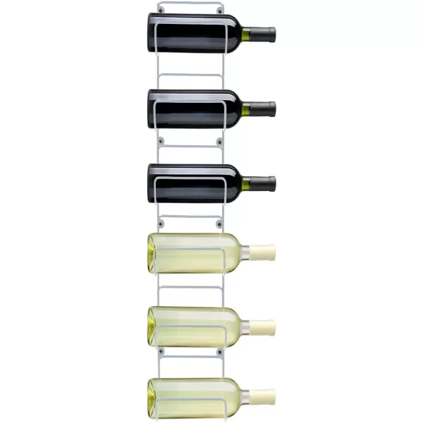 imageSorbus Towel Rack Wall Mount  6 Compartments of White Metal Towel Holder for Bathroom Decor Sets Organizer for Linens Gym Rv Door Cabinet  Wine Rack Wall Mounted for Kitchen Bar Wine CellarWhite