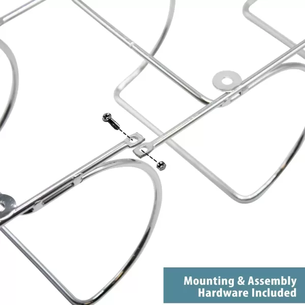 imageSorbus Towel Rack Wall Mount  6 Compartments of White Metal Towel Holder for Bathroom Decor Sets Organizer for Linens Gym Rv Door Cabinet  Wine Rack Wall Mounted for Kitchen Bar Wine CellarSilver