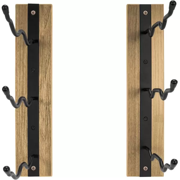 imageSorbus Wall Mounted Wine Rack  Stemware Rack Set  Wire ampamp Wood Wine Rack Wall Mounted for Bottles Liquor Champagne Wine Glasses Champagne Glasses for Home BarMahogany