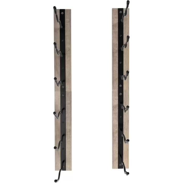 imageSorbus Wall Mounted Wine Rack  Stemware Rack Set  Wire ampamp Wood Wine Rack Wall Mounted for Bottles Liquor Champagne Wine Glasses Champagne Glasses for Home BarGrey