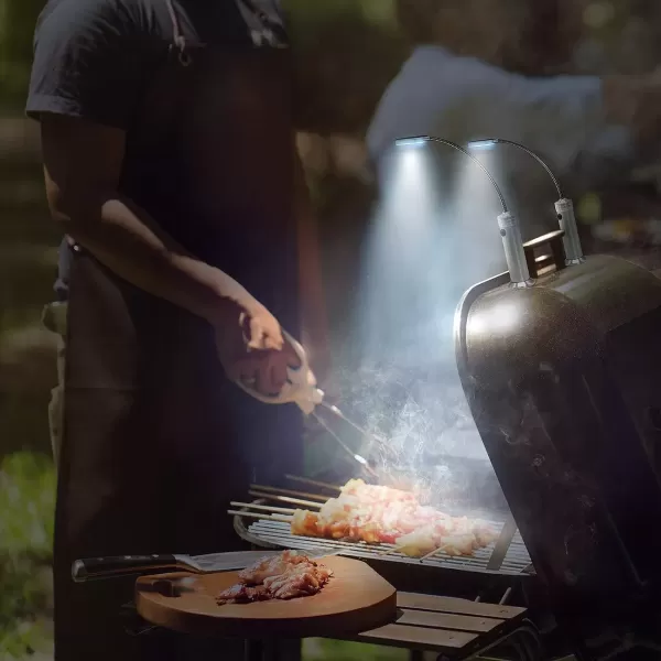 imageBBQ Grill Lights Magnetic Base SuperBright LED Lights360 Degree Flexible Gooseneck Weather Resistant Task Lighting Barbecue Grilling 2