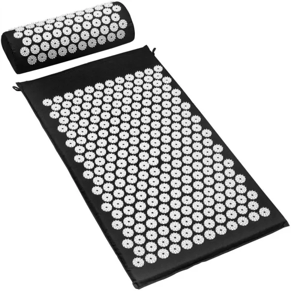 imageSivan Back and Neck Pain Relief Acupressure Mat and Pillow Set Chronic Back Pain Treatment  Relieves Your Stress of Lower Upper Back and Sciatic Pain  GreenBlack