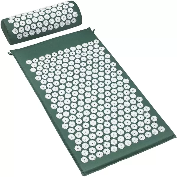 imageSivan Back and Neck Pain Relief Acupressure Mat and Pillow Set Chronic Back Pain Treatment  Relieves Your Stress of Lower Upper Back and Sciatic Pain  GreenGreen