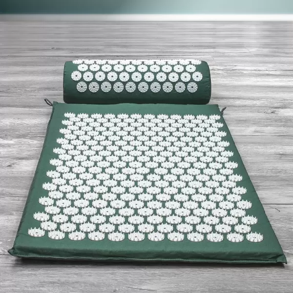 imageSivan Back and Neck Pain Relief Acupressure Mat and Pillow Set Chronic Back Pain Treatment  Relieves Your Stress of Lower Upper Back and Sciatic Pain  GreenGreen
