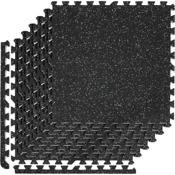 imageSivan Fitness 12quot Thick Rubber Top HighDensity EVA Foam Gym Flooring for Home Gym  48 Sq Ft Exercise Mat Tiles for Workout Yoga MMA Heavy Exercise Equipment Mat  12 Interlocking Gym Floor MatBlue