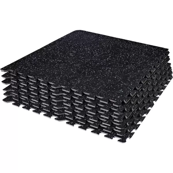 imageSivan Fitness 12quot Thick Rubber Top HighDensity EVA Foam Gym Flooring for Home Gym  48 Sq Ft Exercise Mat Tiles for Workout Yoga MMA Heavy Exercise Equipment Mat  12 Interlocking Gym Floor MatBlue