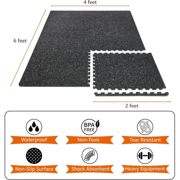 imageSivan Fitness 12quot Thick Rubber Top HighDensity EVA Foam Gym Flooring for Home Gym  48 Sq Ft Exercise Mat Tiles for Workout Yoga MMA Heavy Exercise Equipment Mat  12 Interlocking Gym Floor MatBlue