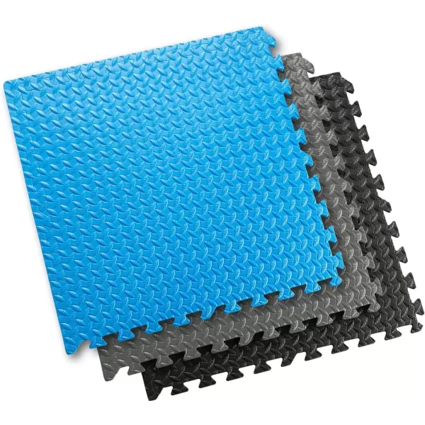 imageSivan Health and Fitness Puzzle Exercise Mat EVA Foam Interlocking TilesGrey