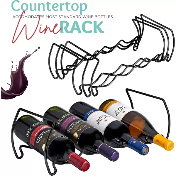 imageSorbus 6Tier Stackable Wine Rack  Classic Style Wine Racks for Bottles  Perfect for Bar Wine Cellar Basement Cabinet Pantry etc  Hold 24 Bottles Metal SilverBlack