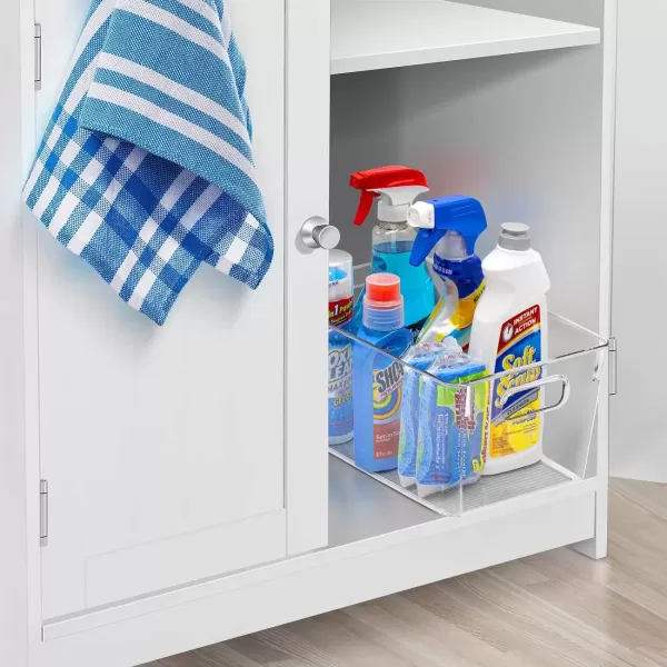 imageSorbus 8 Pack Medium Clear Plastic Storage Bins Clear Organizer Bins with Handle for Kitchen Pantry Cabinet Refrigerator Craft Toys Clothes Closet Under Sink Bathroom Organizers and StorageMedium