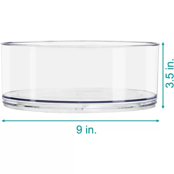 imageSorbus 9 Inch Clear Lazy Susan Organizer Turntable Organizer for Spice Organization for Cabinet Lazy Susan Turntable for Kitchen Home Office Closet Classroom Laundry Room Organization 2PackTall  2 Tiered