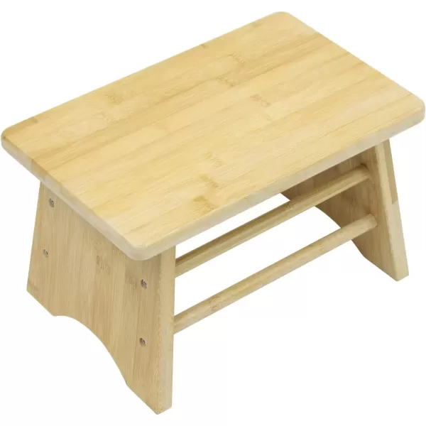 imageSorbus Bamboo Step Stool  Small Wooden Stool Bed Stool for Seniors Bedside Footrest ampamp Potty Training Stool for Kids Toddlers Adults Kitchen Bathroom Up to 300 Lbs Non Slip Milking Wood Stool
