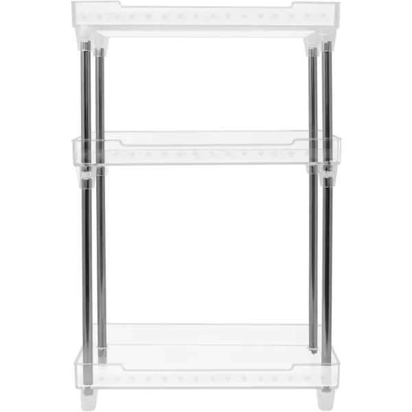 imageSorbus Bathroom Organizer Countertop  3 Tier Acrylic Organizer Shelf Tray Clear Vanity Makeup Storage Shelves for Perfume Skincare Cosmetics Hair Accessories Medicine Bathroom Sink Organizers