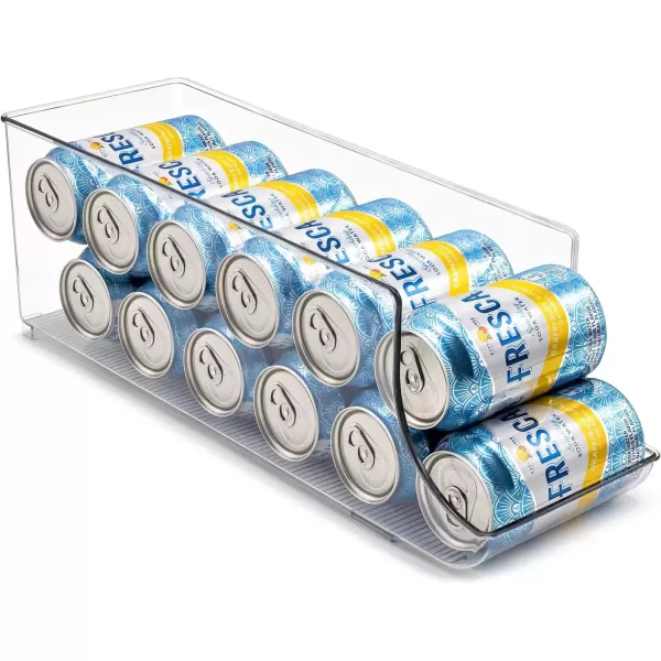 imageSorbus Can Dispenser for Refrigerator  12 Can Fridge organizer Rotation System Rack  Clear Soda Can Organizer for Refrigerator Freezer ampamp Pantry  Great for Kitchen Organization and Storage 1Pack