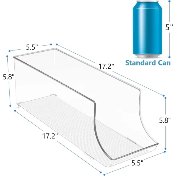 imageSorbus Can Dispenser for Refrigerator  12 Can Fridge organizer Rotation System Rack  Clear Soda Can Organizer for Refrigerator Freezer ampamp Pantry  Great for Kitchen Organization ampamp Storage 2Pack2 Pack
