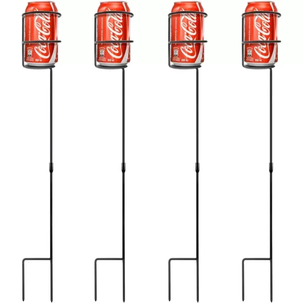 imageSorbus Outdoor Beverage Heavy Duty Drink Holder Stakes Set of 4 Holds a Variety of Beverages Sizes  Great for Beach Picnics Tailgating and More