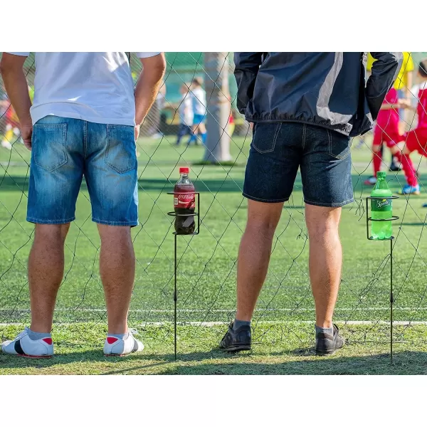 imageSorbus Outdoor Beverage Heavy Duty Drink Holder Stakes Set of 4 Holds a Variety of Beverages Sizes  Great for Beach Picnics Tailgating and More