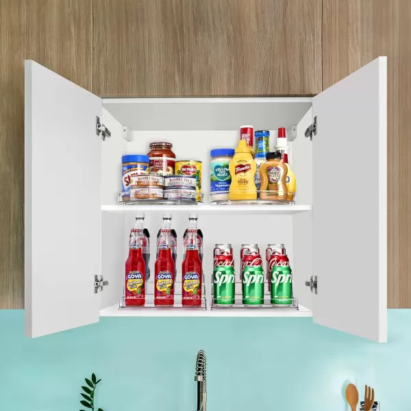 imageSorbus Pantry Spice organizer Set 3Tier Seasoning Organizer for Cabinet 2 Pack and Lazy Susan Spice Rack Turntable 9Inch Spice Organization for Cabinet Condiment Organizer Pantry ampamp Refrigerator3Tier Organizers  Lazy Susan