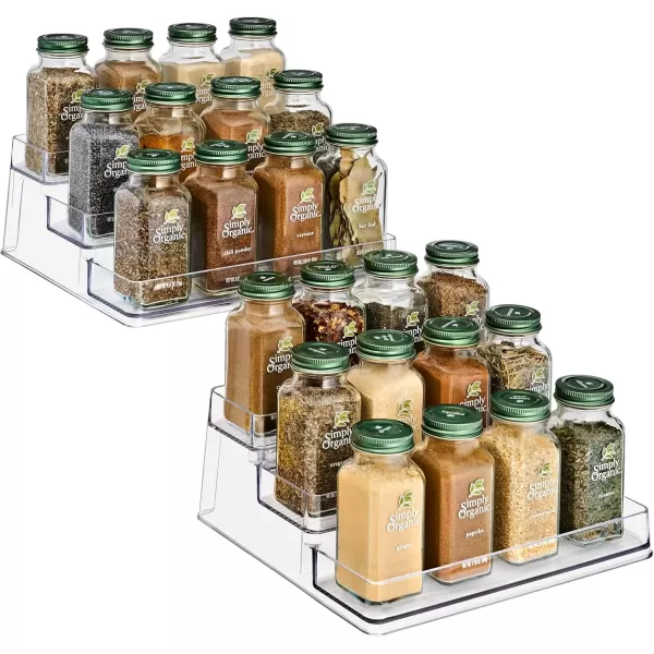 imageSorbus Pantry Spice organizer Set 3Tier Seasoning Organizer for Cabinet 2 Pack and Lazy Susan Spice Rack Turntable 9Inch Spice Organization for Cabinet Condiment Organizer Pantry ampamp Refrigerator3Tiered Organizer Set