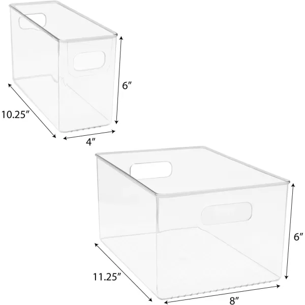 imageSorbus Plastic Storage Bins Clear Pantry Organizer Box Bin Containers for Organizing Kitchen Fridge Food Snack Pantry Cabinet Fruit Vegetables Bathroom Supplies 3Piece Set