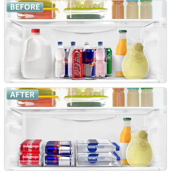 imageSorbus Soda Can Organizer for Refrigerator 3 Variety Sizes Standard Soda Cans Holder Skinny Can Dispenser ampamp Water Bottle Organizer Can Organizers for Fridge Pantry Freezer 3 Variety sizeOpen