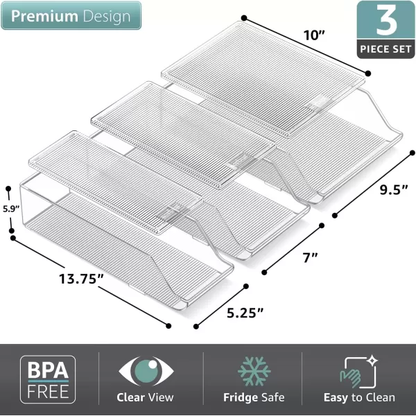 imageSorbus Soda Can Organizer for Refrigerator 3 Variety Sizes Standard Soda Cans Holder Skinny Can Dispenser ampamp Water Bottle Organizer Can Organizers for Fridge Pantry Freezer 3 Variety sizeLidded