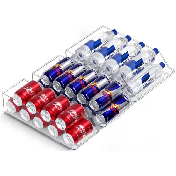 imageSorbus Soda Can Organizer for Refrigerator 3 Variety Sizes Standard Soda Cans Holder Skinny Can Dispenser ampamp Water Bottle Organizer Can Organizers for Fridge Pantry Freezer 3 Variety sizeOpen
