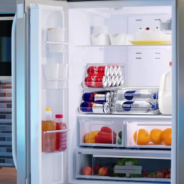 imageSorbus Soda Can Organizer for Refrigerator 3 Variety Sizes Standard Soda Cans Holder Skinny Can Dispenser ampamp Water Bottle Organizer Can Organizers for Fridge Pantry Freezer 3 Variety sizeLidded