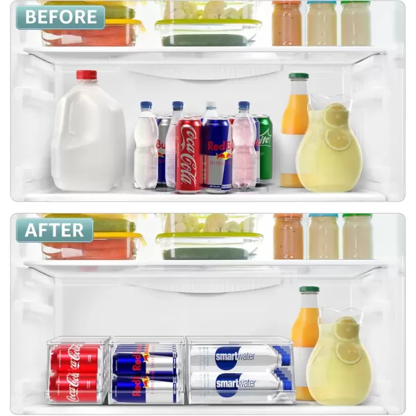 imageSorbus Soda Can Organizer for Refrigerator 3 Variety Sizes Standard Soda Cans Holder Skinny Can Dispenser ampamp Water Bottle Organizer Can Organizers for Fridge Pantry Freezer 3 Variety sizeLidded